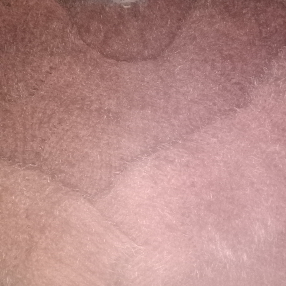 Pink Rose Blush Fuzzy Crop Sweater